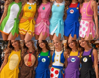 Group Matching Dress Halloween Costume Skort Dress, Gift for Her, Halloween Cosplay Skirt, Family Matching, Halloween Party Skirt