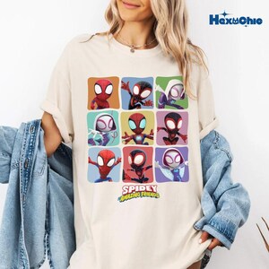 Spidey and His Amazing Friends Shirt, Comfort Colors Disneyland Super Hero Shirt, Gift for Boy, Superhero Birthday Gift zdjęcie 1