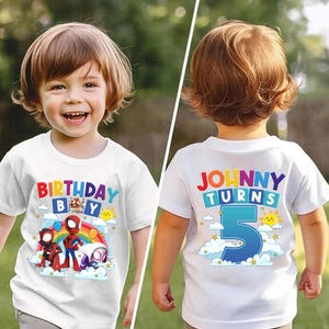 Personalized Spidey Birthday Shirt, Spidey and His Amazing Friends Family Birthday Party Shirt, Spiderman Birthday, Superhero Birthday Shirt