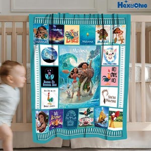 Moana Fleece Blanket, Moana Princess Blanket, Moana Cartoon Throw Blanket For Couch Sofa, Birthday Gifts For Daughter, Christmas Gift 画像 2