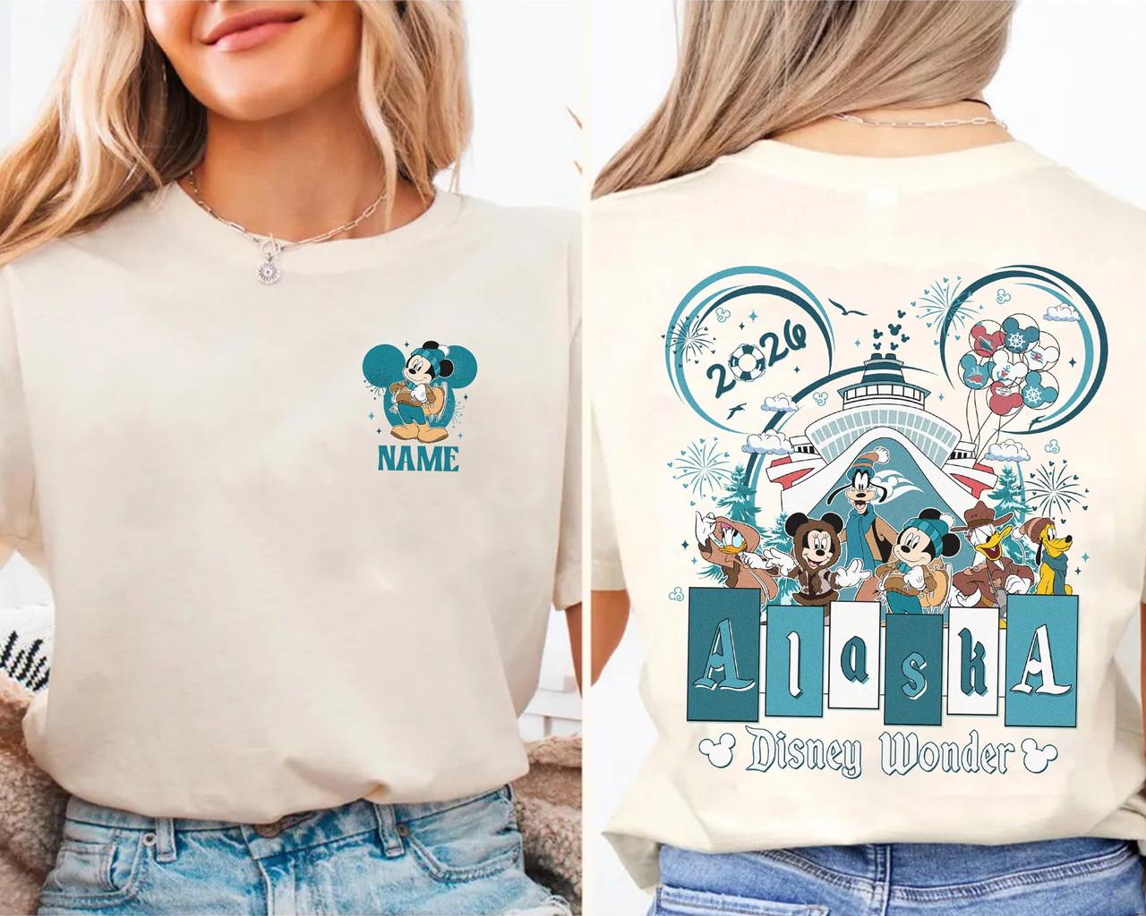 Discover Personalized Disneyland Alaska Cruise Shirt, Disneyland Wish Fantasy Magic Wonder 2026, Disneyland Cruise Shirt, Family Vacation Shirt