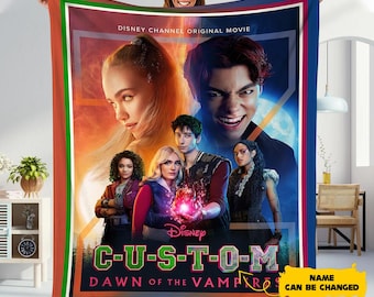 Disneyland Zombies 4 Fleece Blanket, Zombies 4 Dawn Of The Vampires Blanket, Dawn Of The Vampires Birthday Blanket Gift, Zombies 4 Blanket