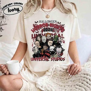 Comfort Horror Nights Universal Studios 2025 Shirt, Scary Horror Characters Shirt, Universal Studios Halloween Shirt, Horror Movie