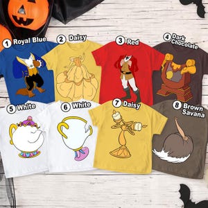Beauty And The Beast Halloween Costume Shirt, Beast Castle Characters, Halloween Family Matching Trip, Disneyland Halloween, Magic Kingdom