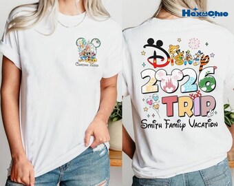 Disneyland 2026 Trip Shirt, Personalized Disneytrip Family Vacation Shirt, Family Matching Shirt, Disneyworld family shirt 2026