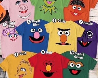 Disneyland The Muppets Characters Big Face Halloween Costume Shirt, Muppet Lovers Shirt, Disneyland Halloween, Mickey's Not So Scary Party