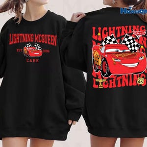 Vintage Lightning McQueen Comfort Shirt, Disneyland Pixar Cars Shirt, Retro McQueen Graphic Tee, Disneyland Family Vacation Trip Shirt 2026 image 4