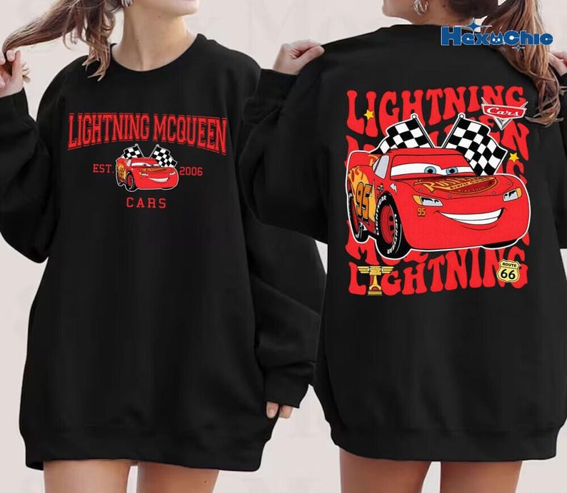 Vintage Lightning McQueen Comfort Shirt, Disneyland Pixar Cars Shirt, Retro McQueen Graphic Tee, Disneyland Family Vacation Trip Shirt 2026 image 4