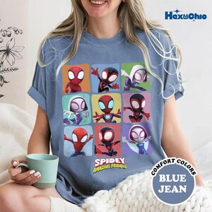 Spidey and His Amazing Friends Shirt, Comfort Colors Disneyland Super Hero Shirt, Gift for Boy, Superhero Birthday Gift zdjęcie 2