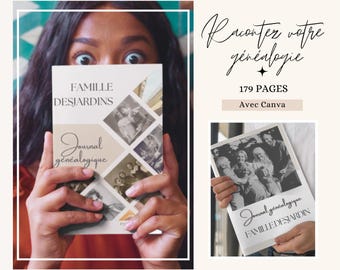 Printable CANVA Pedigree Book Template for Genealogy Research and Work, Genealogy Organizer, Family Gift