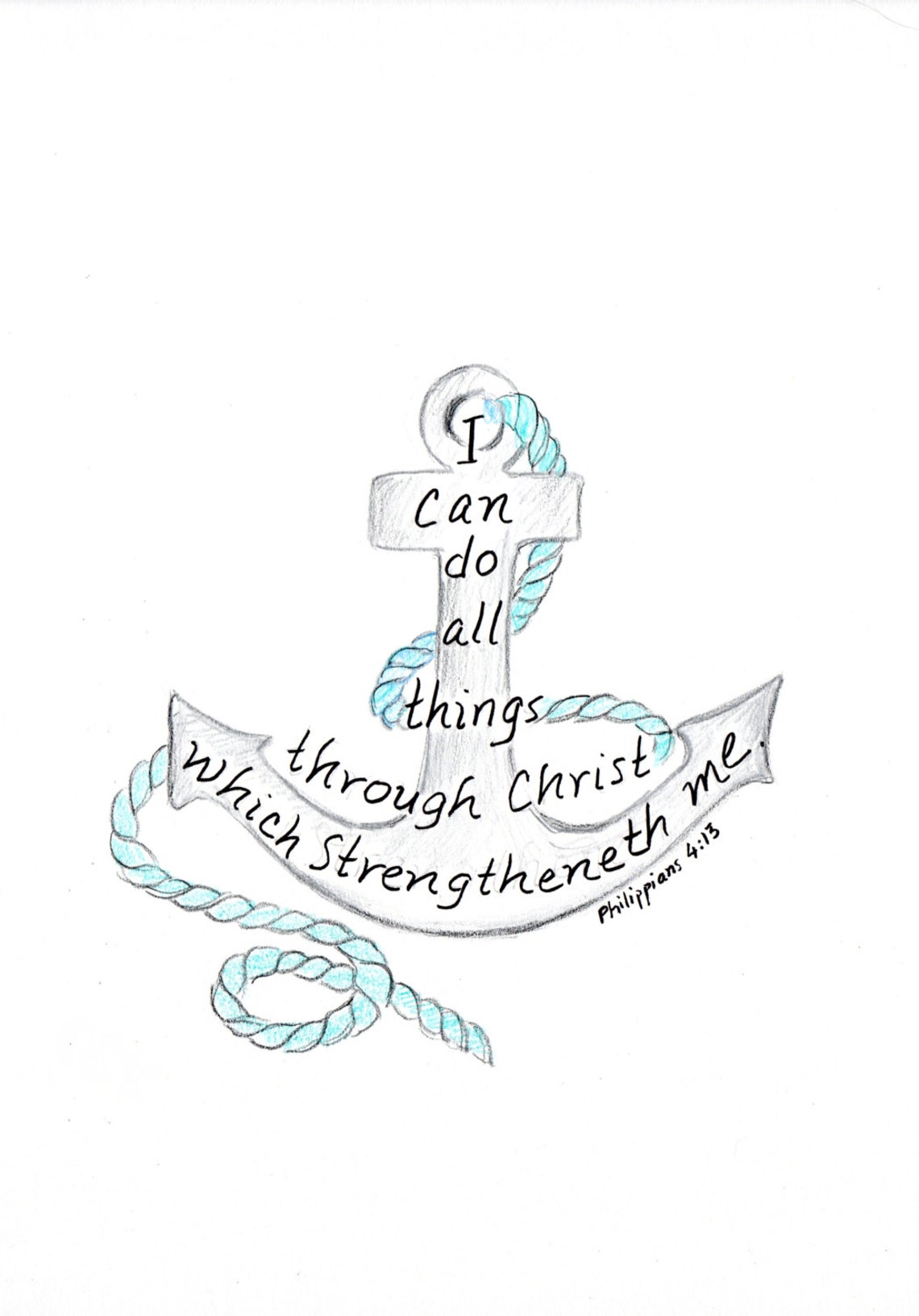 Anchor Bible Verse Art Print Digital Download Scripture Etsy