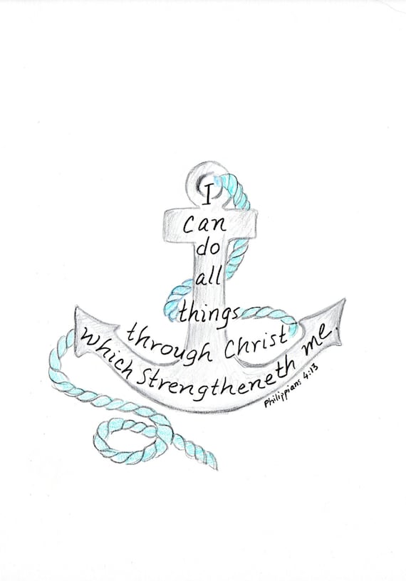 Anchor Bible Verse Art Print Digital Download Scripture Etsy