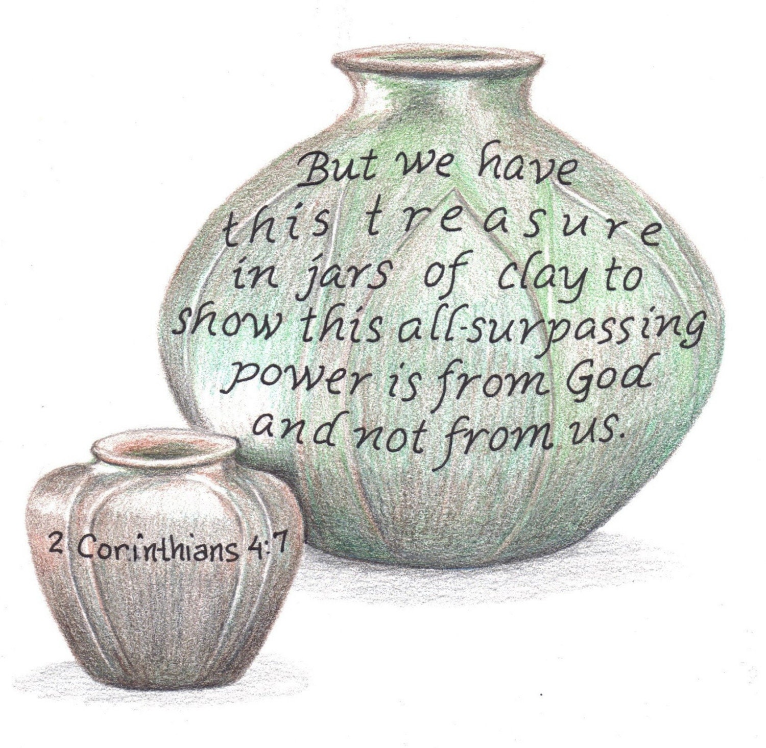 Jars of Clay Bible Verse Art Print Scripture Design Hand Etsy