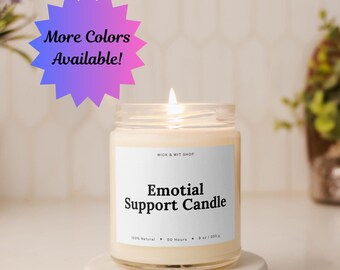 Emotional Support Candle, Funny Self care Gift, Funny Mental Health Gift, Funny Bestie Gift, Funny Gift For Anxious Friend, Funny Chill Gift