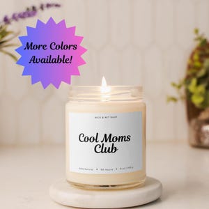 Club de Mamás Geniales, Regalo para el Día de la Madre, Vela Divertida para Mamá, Regalo Genial para Mamá, Vela para el Día de la Madre, Regalo de Hijo, Regalo de Hija, Vida de Mamá