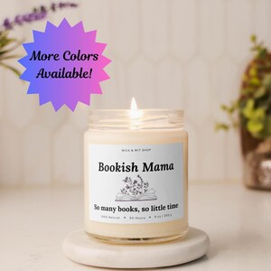 Bookish Mama Candle, Book Lovers Gift, Reader Gift,Smut Lover Gift, Bookworm Gift, Cute Book Lover  Gift,Bookish Era Gift, Bookish Mama Gift