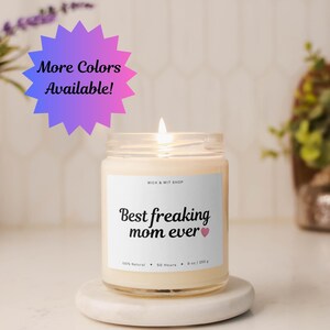 La mejor mamá del mundo, regalo para el Día de la Madre, vela divertida para mamá, regalo genial para mamá, vela para el Día de la Madre, regalo de hijo, regalo de hija, vida de mamá