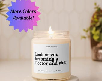 ¡Mira lo bien que te ves convirtiéndote en médico!, Regalo para nuevo médico, Vela de regalo, Regalo de graduación, Vela de soja, Graduación de la facultad de medicina, Vela aromática
