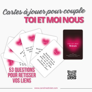 TOI et MOI NOUS – 53 cartes pour nourrir votre lien dans votre couple - Jeu de cartes en français