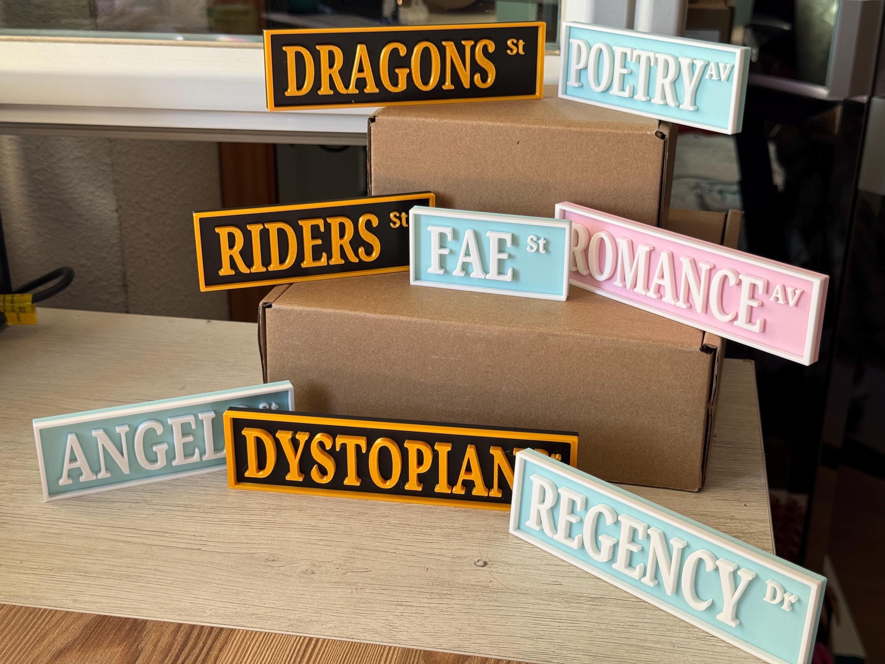 Custom Street Sign for Bookshelf – Personalized Book Label | Book Lover ...