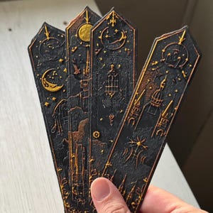 Bookmarks set - wizard bookmarks, autumn bookmarks, fantasy bookmarks
