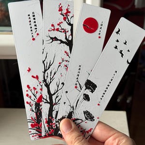 Bookmark - &quot;Red Blossom&quot; v2 / fantasy bookmark / autumn bookmark