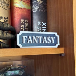 Custom Sign for Bookshelf – Personalized Book Label | Book Lover Gift | Library Decor | Book Organizer | Vintage cinema ticket