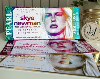 Personalised Foil Skye Newman Concert Ticket: Keepsake Souvenir