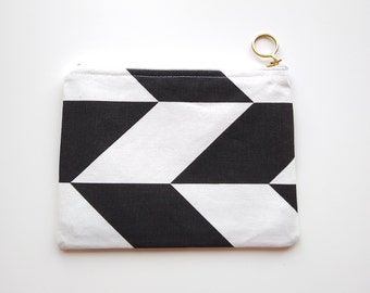 Modern Zipper Pouch - Cosmetic Bag - Travel Pouch- Retro Graphic - Mid-Century