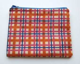 Modern Zipper Pouch - Cosmetic Bag - Travel Pouch- Retro Graphic - Mid-Century