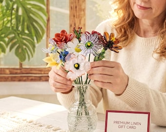 Glass Birth Month Flower Bouquet, First mothers day gift, Birth Glass flower bouquet, Blown glass flower gift for her, Home Decor Flowers