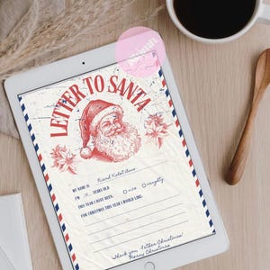 Carta personalizada a Papá Noel / Santa Claus / Descarga digital