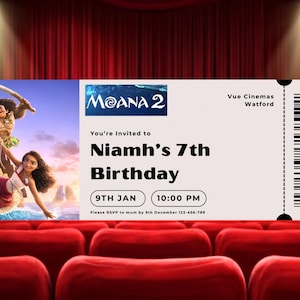 Moana Kinokarte | Digitaler Download | Geburtstag | Anlass