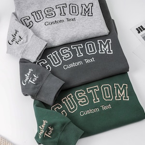 Custom Embroidered Sweatshirt, Custom Text Sweatshirt, Personalized Embroidered Crewneck, Custom Sweatshirt, Embroidery Crewneck