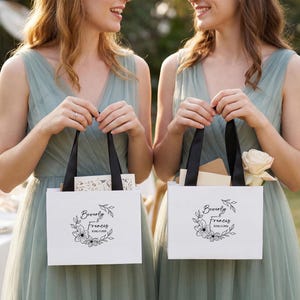 Personalisierte Name Geschenktaschen, Hochzeit Willkommen Taschen, Danke Geschenktaschen, Brautjungfer Geschenktaschen Bild 8