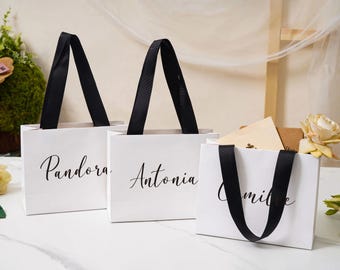 Personalisierte Geschenktüten mit Namen, Dankeschön-Geschenktüten, Willkommenstüten für Hochzeiten, Geschenktüten für Brautjungfern