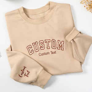 Custom Embroidered Sweatshirt, Personalized Embroidered Crewneck, Custom Text Sweatshirt, Custom Sweatshirt, Embroidery Crewneck