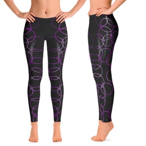 Black Circle Geometry Legging Clea Super Hero