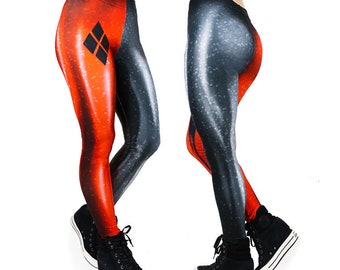Harley Liquid Cosplay Costume Nerd Gym Comic Leggings