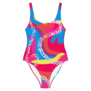 Adult Women's Retro 90's Malibu Swimsuit Bodysuit One Piece Cosplay Malibu Roller Blade Outfit