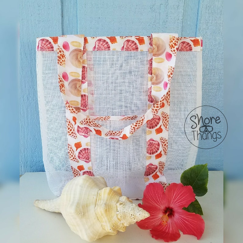 Seashell Shelling Bag Beach Bag With Shells of Southwest Etsy
