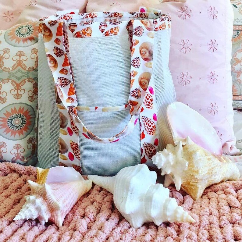 Seashell Shelling Bag Beach Bag With Shells of Southwest Etsy