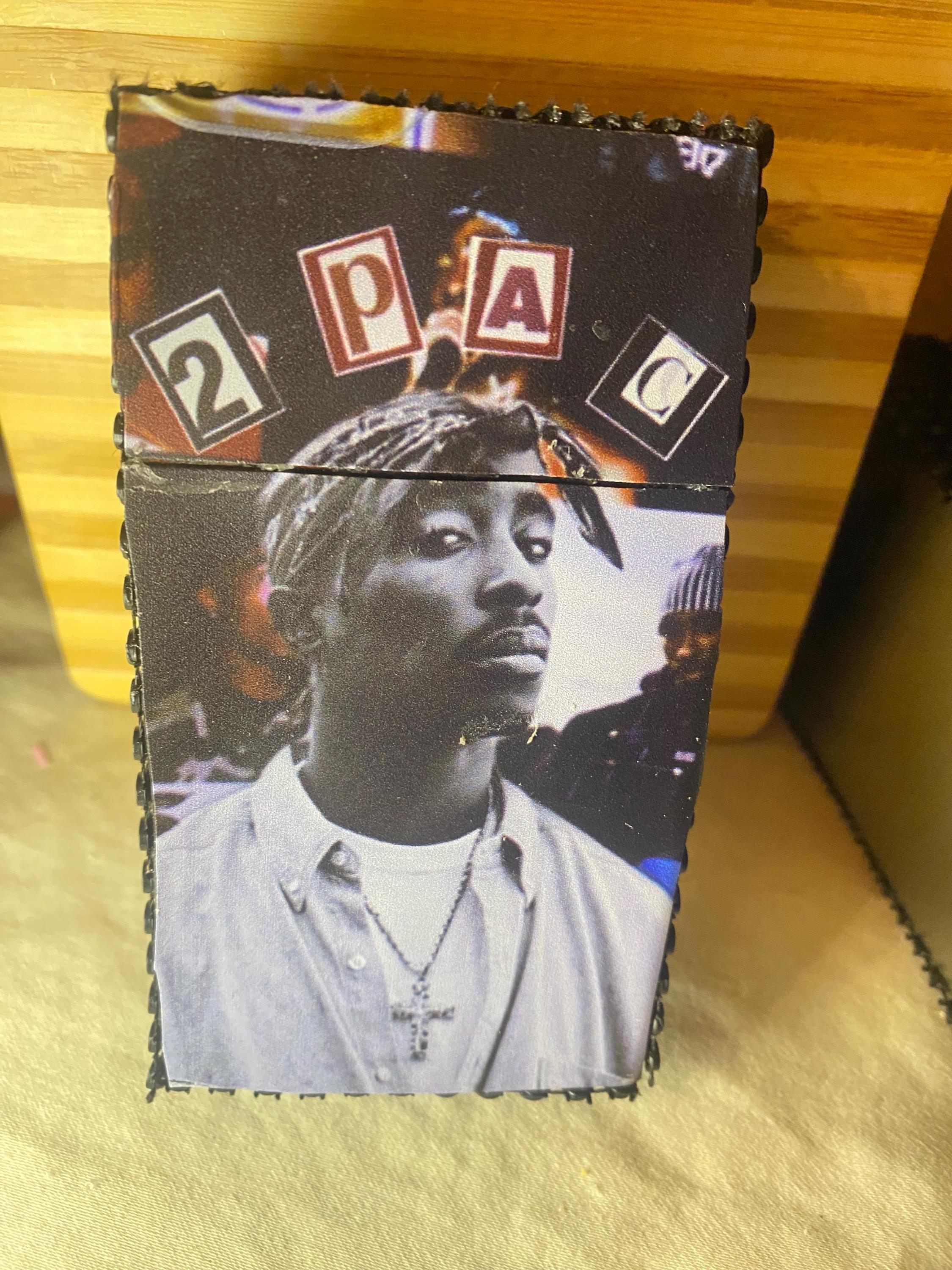 Tupac Cigarette Case, Pack Holder, Fits Regular or 100s