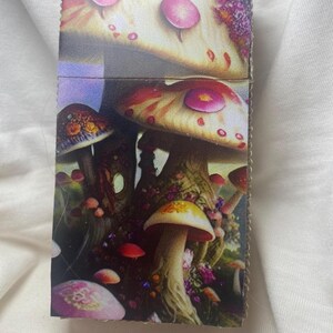 Mushrooms cigarette case, cigarette pack holder, cigarette box 100 or reg size cigarettes