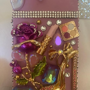 Purple rose cigarette case, cigarette pack holder, cigarette box
