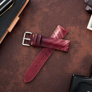 Vegetable–Tanned Leather Watch Strap ,Custom Watch strap, Handmade Leather Watch Band,Italian Leather Watch Strap,22mm 20mm 18mm 16mm 14mm: