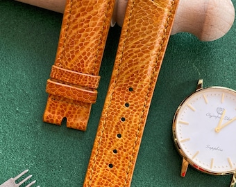 Correa de reloj de piel de lagarto dorada, correa de reloj de alta calidad, correa de reloj de piel, personalizada en todos los tamaños, 24 mm, 22 mm, 21 mm, 20 mm, 19 mm, 18 mm, 16 mm: