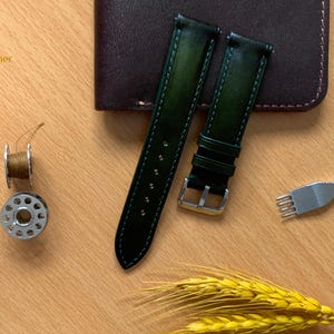 Custom Veg–Tan Leather Watch Strap ,Personalization Leather Watch Band, Handmade Leather Watch Strap,Leather Strap,22mm 20mm 18mm 16mm 14mm.