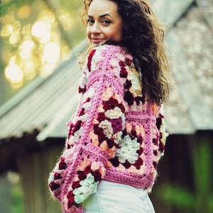 Crochet granny square cardigan “Gigi” pattern
