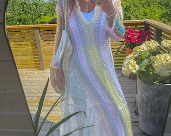 Summer waves crochet dress